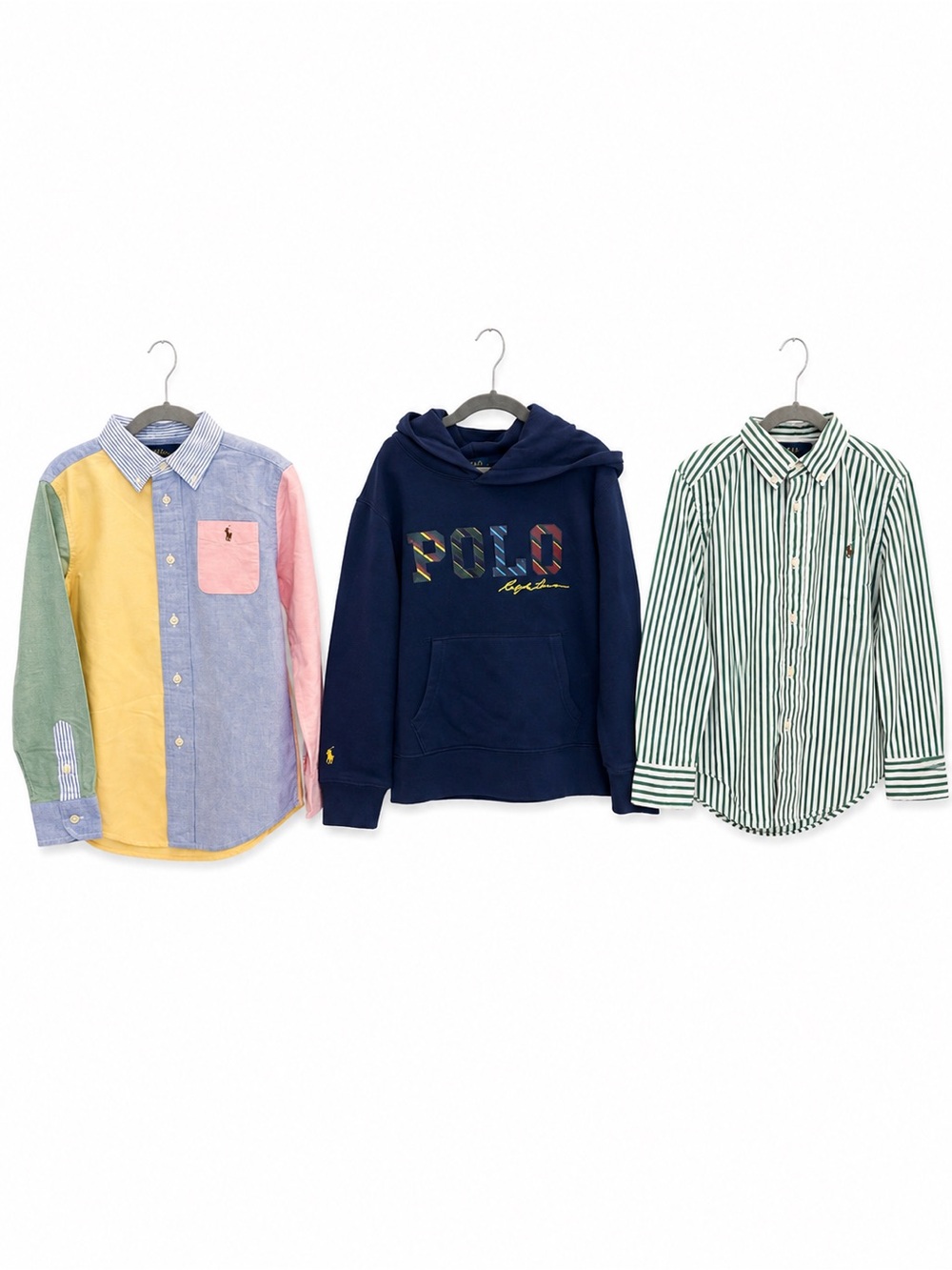 Polo by Ralph Lauren Navy Hoodie with Multicolor Logo Print